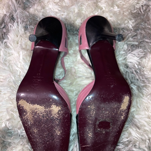 Via Spiga Black Pink Leather Wingtip - Picture 6 of 8